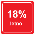 Ugodno posojilo 18% letne obresti