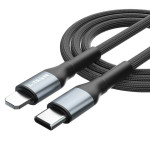 En-TRON A49L polnilni kabel, USB-C -> lightning, PD20W, črn (A49 li