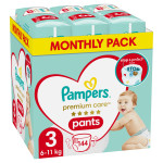 Pampers Premium Care hlačne plenice, vel. 3 (144 kosov) - odprta embal