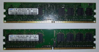 2x 512 MB DDR2 RAM