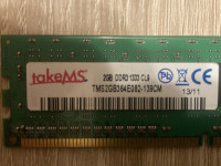 RAM TakeMS 2GB DDR3 1333Mhz