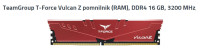 TeamGroup T-Force Vulcan Z pomnilnik (RAM), DDR4 16 GB, 3200 MHz, CL16