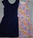 2x dekliška obleka z drobnimi rožicami GAP, HM, 134/140, 8-10 let