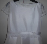 Evropska, lepa svečana bela obleka za deklico Weise št. 134,7-9 let