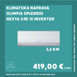 Klima / Klimatska naprava OLIMPIA SPLENDID NEXYA S4E 12 Inverter 3,5kW