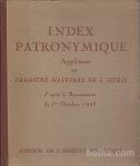 INDEX patronymique supplément au Cadastre national de l'Is