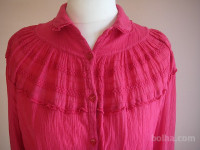 Vintage bluza - roza s čipkami