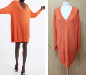 ZARA OVERSIZED ORANŽNA OBLEKA TUNIKA L/XL