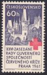 ČEŠKOSLOVAŠKA 1961 RDEČI KRIŽ ARHITEKTURA PRAGA ** Mi 1292 znamka (15)