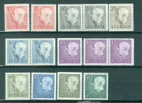 Švedska 1957/62 Gustav VI. serija 14 znamk MNH**