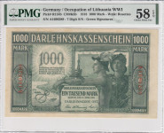 1000 mark, 1918/Pmg 58 EPQ/Okupacija Litve/Zamenjava