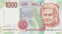 BANK.1000 LIRE P114a.1 "MARIA MONTESSORI" (ITALIJA)1990.UNC