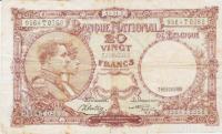 BANKOVEC 20 FRANCS P11a10 (BELGIJA) 1943.VF