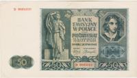 BANKO50 ZLOTYCH P102 "D" (POLJSKA - NACISTIČNA OKUPACIJA) 1941.XF++