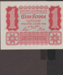 BANKOVEC 1 KRONE P73 (AVSTRIJA) 1922, UNC