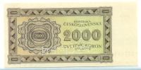 Češkoslovaška, 2000 Korun 1945, Specimen, Republika Češkoslovenska