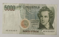 ITALIJA 5000  LIRE  1985