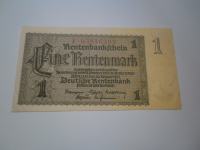 Nemčija Bankovec 1 Rentenmark 1937