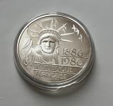 1/2 oz SREBRNIK 1986 Francija 100 francs proof Kip Svobode (otaku)