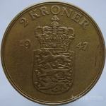 LaZooRo: Danska 2 Kroner 1947 XF