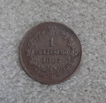 Italija 1 centesimi 1867