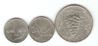 KOVANCI  lire   set kovancev 3 kosi  Italija