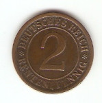 KOVANEC  2 rentenpfennig  1924 a  DEUTSCHES REICH