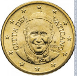 Kovanec  VATICAN 50 centov 2015, iz obtoka