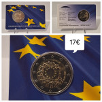 Latvija 2 euro 2015 Flag BU v kartici