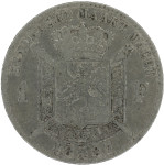 LaZooRo: Belgija 1 Franc 1887 VF / XF - srebro