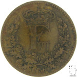 LaZooRo: Danska 1 Skilling 1856 VF / XF