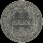 LaZooRo: Nemčija 1 Mark 1881 J XF - srebro