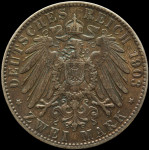 LaZooRo: Nemčija HAMBURG 2 Mark 1903 UNC patina - Srebro