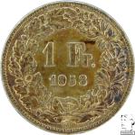 LaZooRo: Švica 1 Frank 1953 UNC mavrica