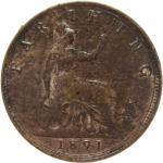 LaZooRo: Velika Britanija 1 Farthing 1891 UNC