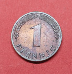 NEMČIJA 1 PFENNIG 1950 (F) AU