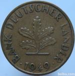LaZooRo: Nemčija 10 Pfennig 1949 J VF Mali J