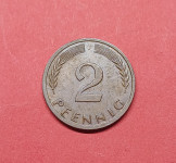 NEMČIJA 2 PFENNIG 1962 (J)