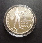 Rusija SREBRNIK 3 rublje 2003 "SP Biatlon" UNC