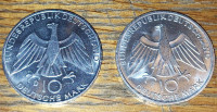 Spominska srebrnika 10 DM 1972 D, F, OLIYMPISCHE SPIELE