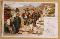 Zelo stara razglednica Oetzthal Tirol Chromolitho Trachten 1899