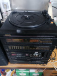 Glasbeni stolp nesco radio dvojni kasetar CD gramofon 70 W