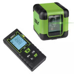 Komplet merilnega orodja: zeleni križni laser + laserski daljinomer 40