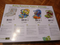 Gugalnik FreeON Baby Bouncer Happy Animals