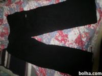Nosečniške hlače NES, črne, bombazne, vel.52,poletne