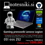 Igralni prenosnik Lenovo Legion S7 16IAH7 – AKCIJA z RTX3060!