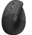 Logitech Lift miška, vertikalna, za levičarje, grafitna (910-006474) -