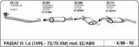 Izpuh Volkswagen Passat III 1.6/2.0/1.9TD 91- zadnji