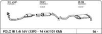 Izpuh Volkswagen Polo III 1.4/1.9D 96- zadnji