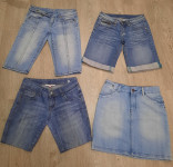 Kr.hlače jeans vel.S komplet 18 eur.